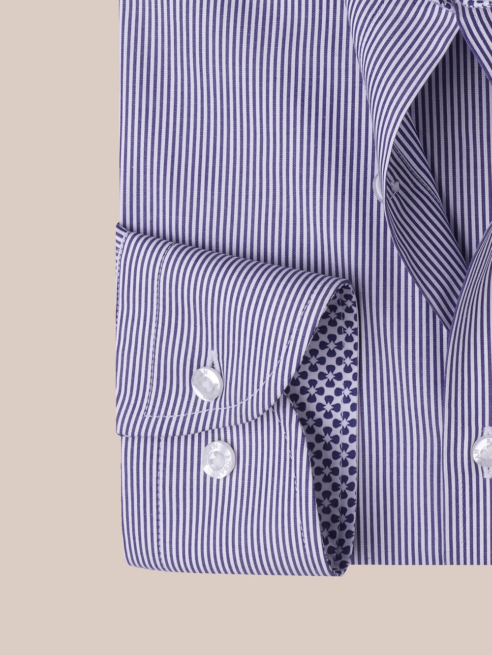 STRIPED COTTON SLIM FIT SHIRT - Roban