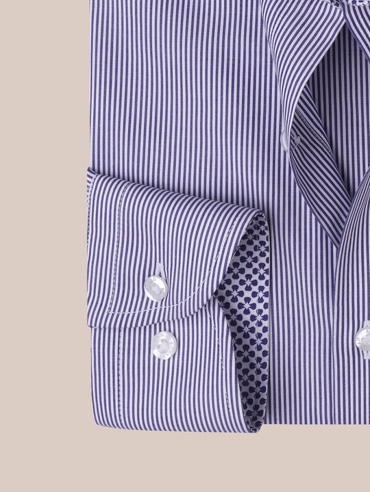 STRIPED COTTON SLIM FIT SHIRT - Roban