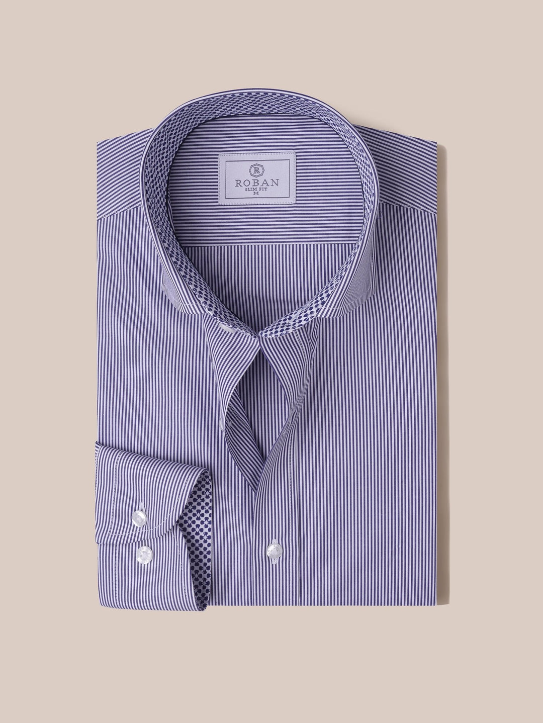 STRIPED COTTON SLIM FIT SHIRT - Roban