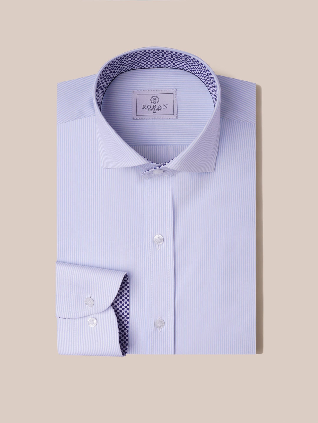 STRIPED COTTON SLIM FIT SHIRT - Roban