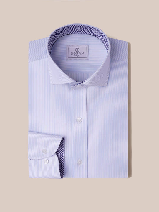 STRIPED COTTON SLIM FIT SHIRT - Roban