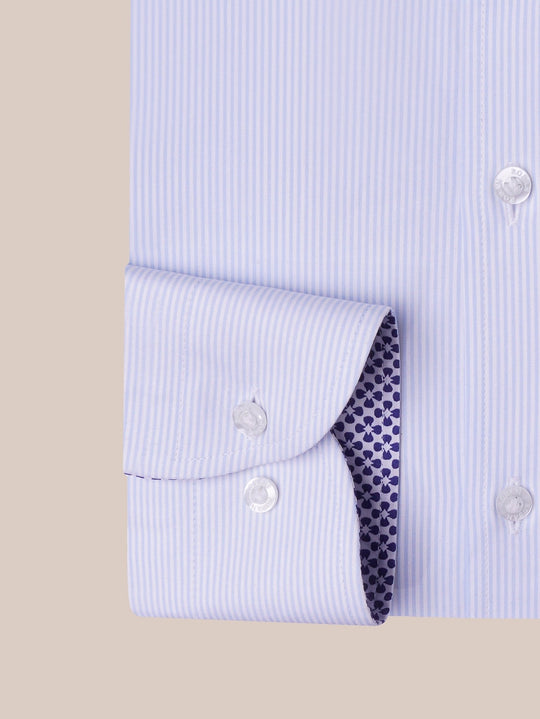 STRIPED COTTON SLIM FIT SHIRT - Roban