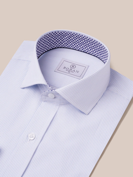 STRIPED COTTON SLIM FIT SHIRT - Roban