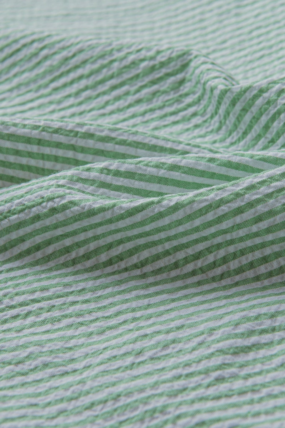 STRIPED CRINKLE - RIBBED COTTON SLIM FIT SHIRT - Roban