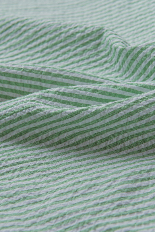 STRIPED CRINKLE - RIBBED COTTON SLIM FIT SHIRT - Roban