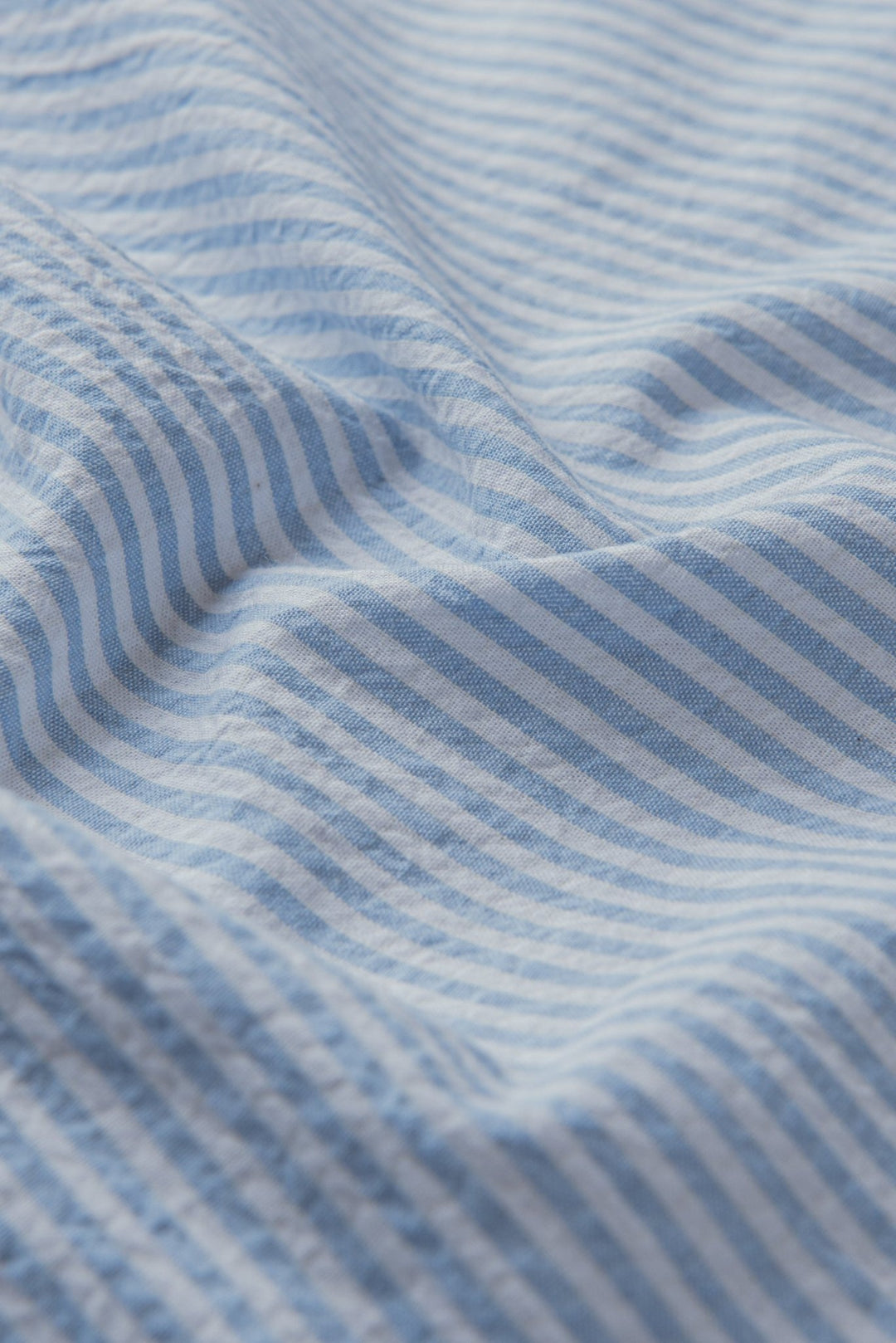 STRIPED CRINKLE - RIBBED COTTON SLIM FIT SHIRT - Roban