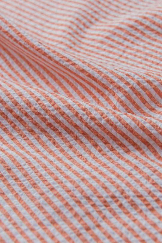 STRIPED CRINKLE - RIBBED COTTON SLIM FIT SHIRT - Roban