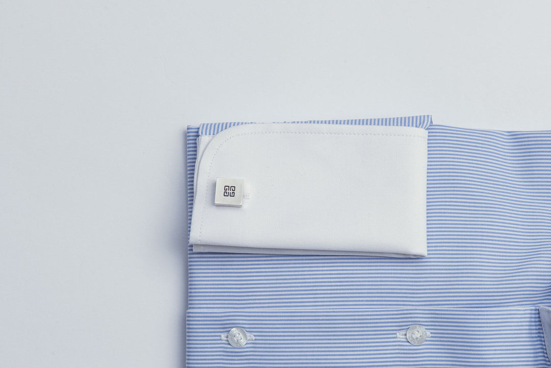 Striped Regular Fit Poplin Cufflink Shirt - Roban