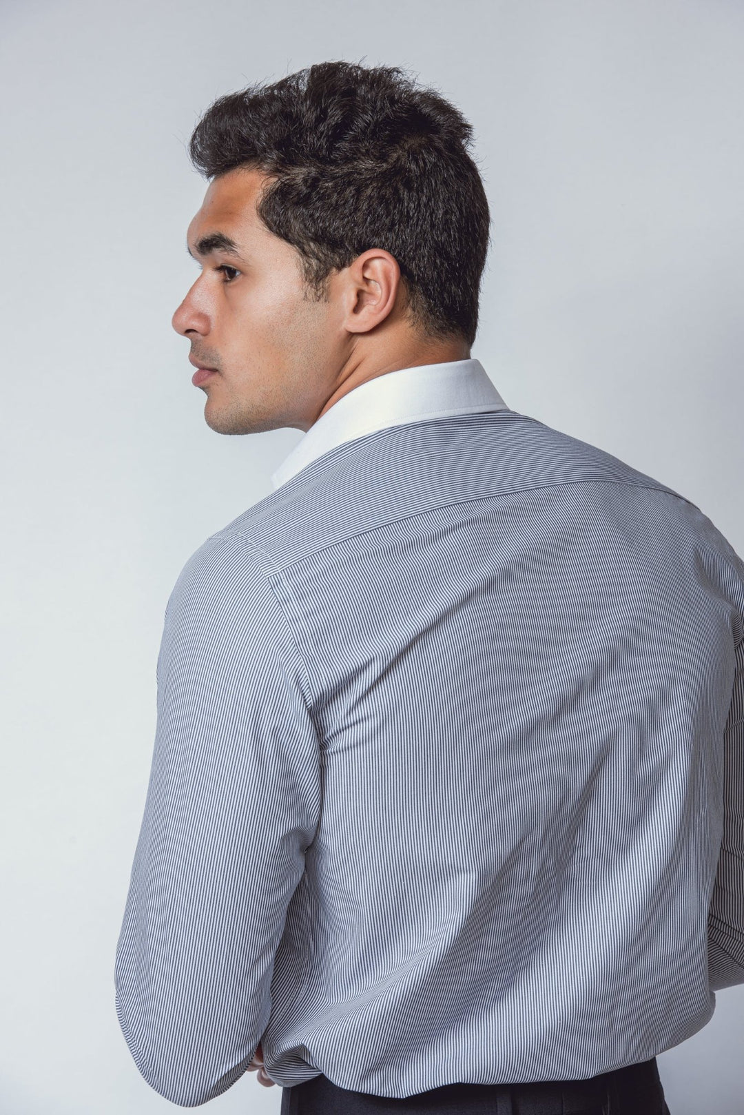 Striped Regular Fit Poplin Cufflink Shirt - Roban