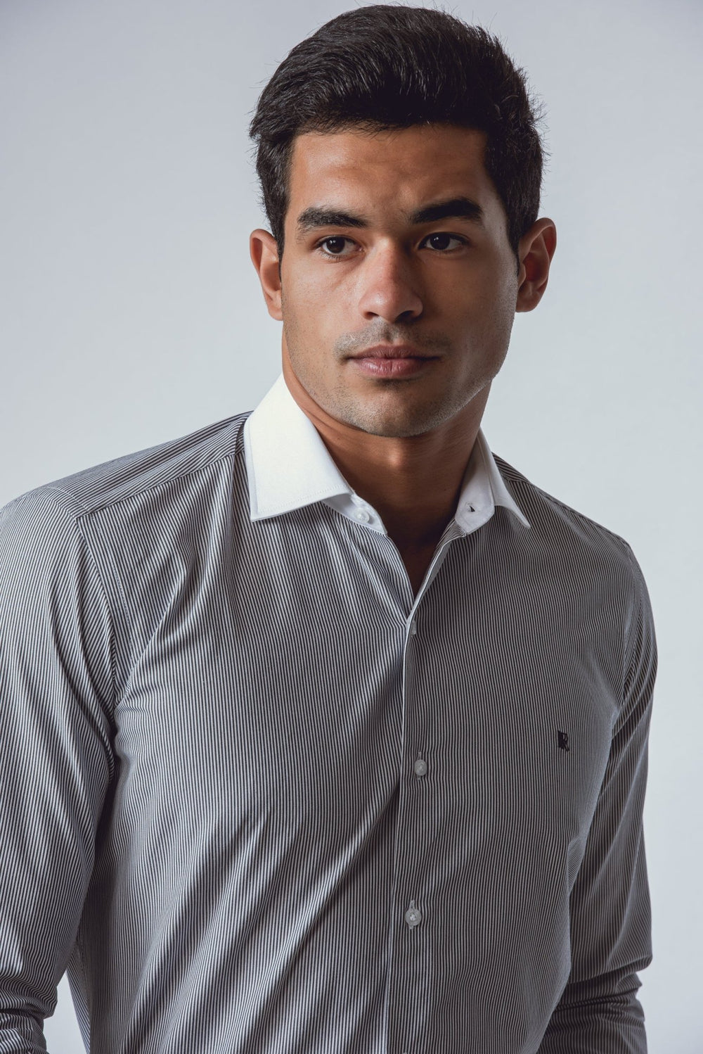 Striped Regular Fit Poplin Cufflink Shirt - Roban