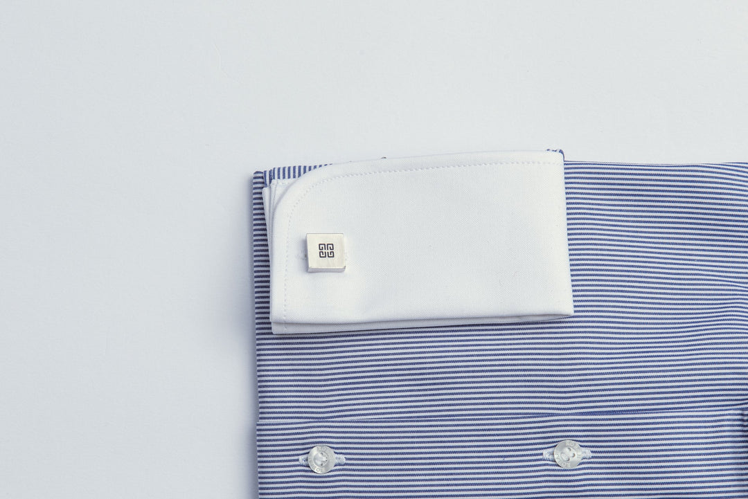 Striped Regular Fit Poplin Cufflink Shirt - Roban