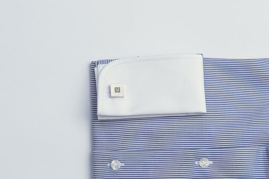 Striped Regular Fit Poplin Cufflink Shirt - Roban
