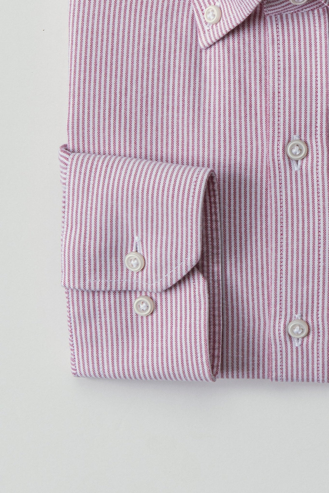 STRIPED WASHED OXFORD COTTON SLIM FIT SHIRT - Roban