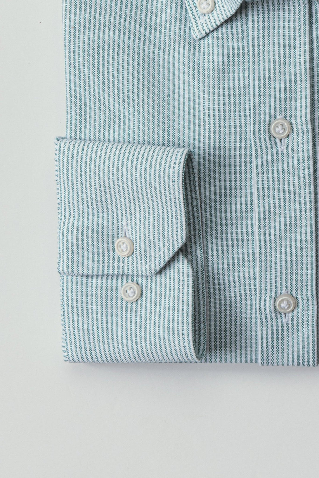 STRIPED WASHED OXFORD COTTON SLIM FIT SHIRT - Roban