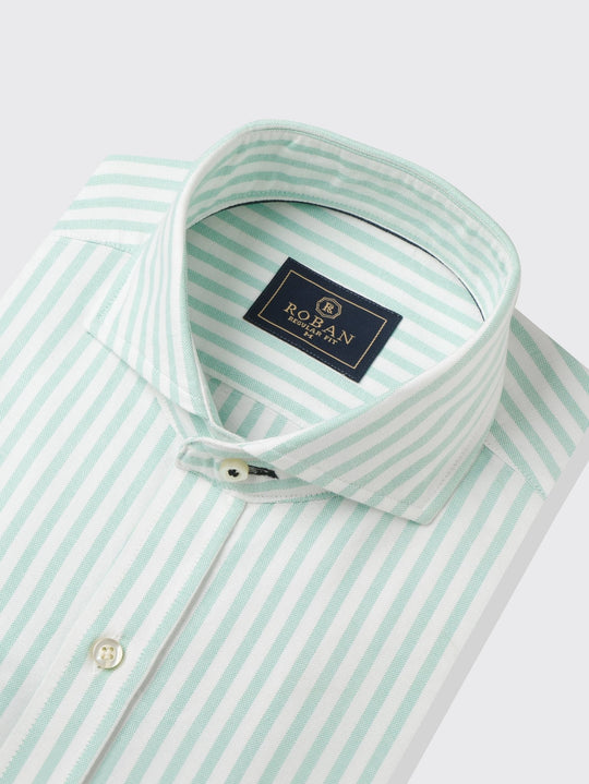 STRIPED WASHED OXFORD REGULAR FIT SHIRT - Roban