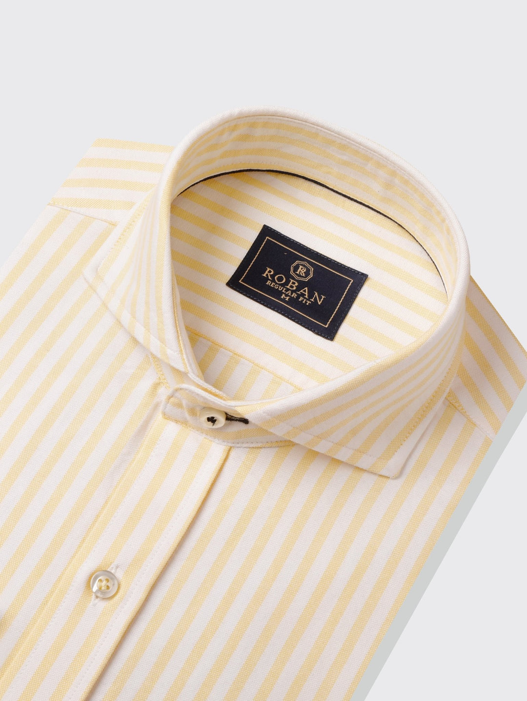 STRIPED WASHED OXFORD REGULAR FIT SHIRT - Roban