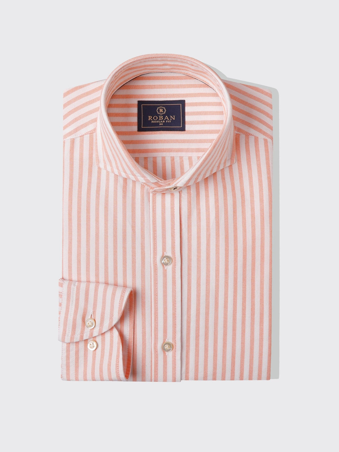 STRIPED WASHED OXFORD REGULAR FIT SHIRT - Roban