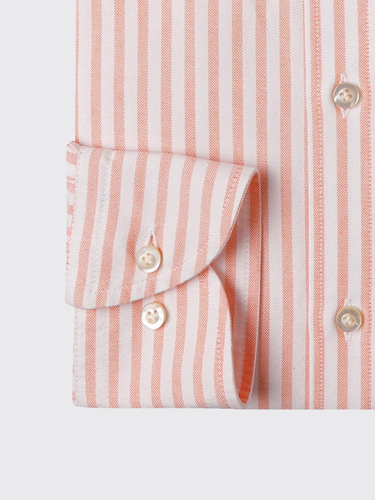 STRIPED WASHED OXFORD REGULAR FIT SHIRT - Roban
