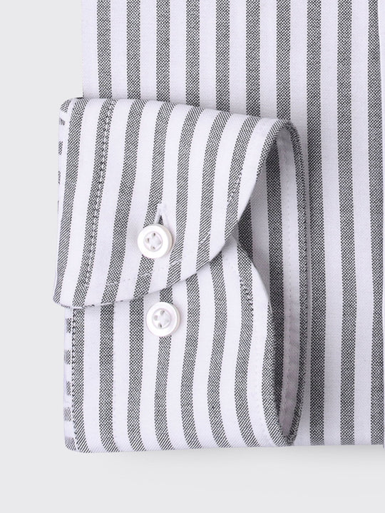 STRIPED WASHED OXFORD REGULAR FIT SHIRT - Roban