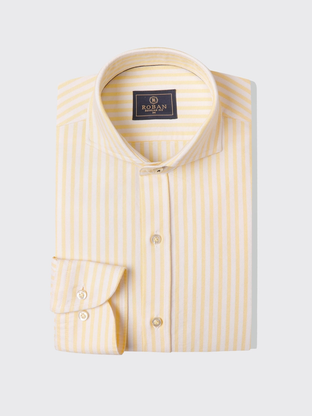 STRIPED WASHED OXFORD REGULAR FIT SHIRT - Roban