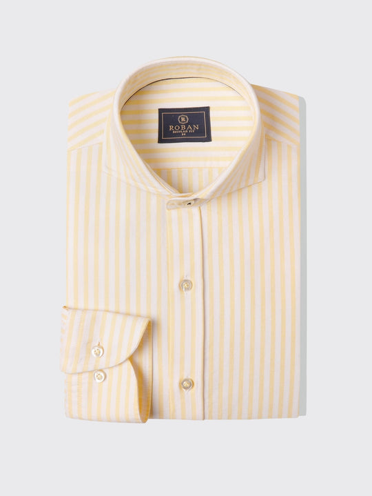 STRIPED WASHED OXFORD REGULAR FIT SHIRT - Roban