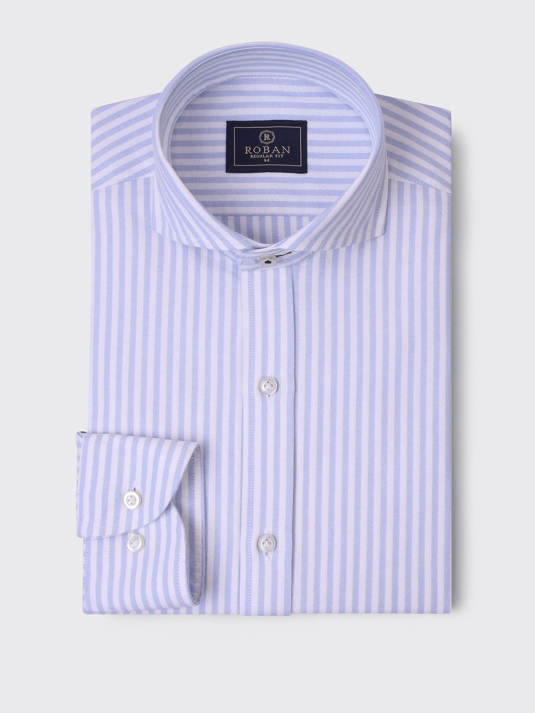 STRIPED WASHED OXFORD REGULAR FIT SHIRT - Roban