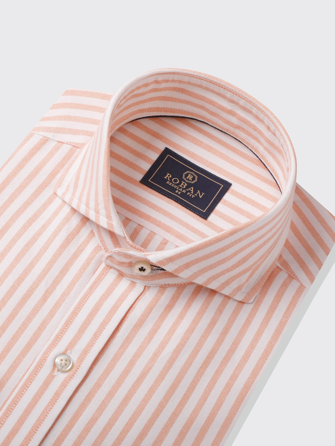 STRIPED WASHED OXFORD REGULAR FIT SHIRT - Roban