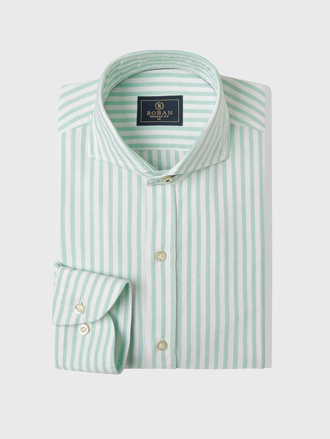 STRIPED WASHED OXFORD REGULAR FIT SHIRT - Roban