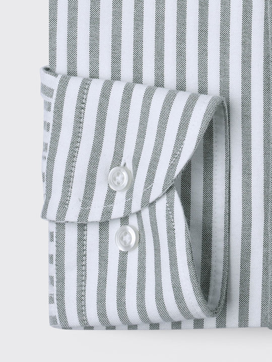 STRIPED WASHED OXFORD REGULAR FIT SHIRT - Roban