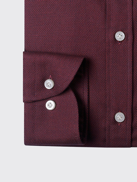 TEXTURED COTTON REGULAR FIT SHIRT - Roban