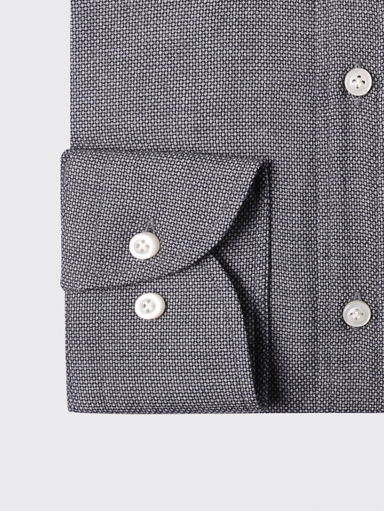 TEXTURED COTTON REGULAR FIT SHIRT - Roban