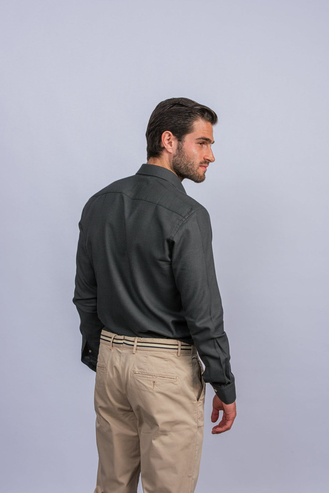 TEXTURED COTTON REGULAR FIT SHIRT - Roban