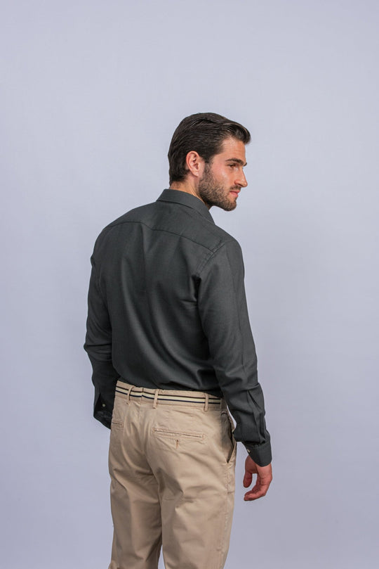 TEXTURED COTTON REGULAR FIT SHIRT - Roban