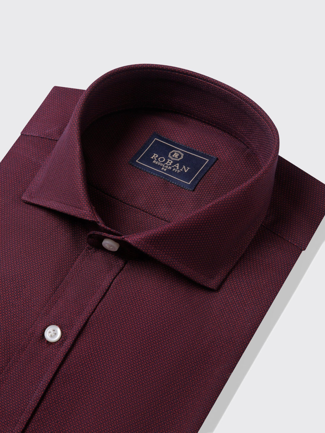 TEXTURED COTTON REGULAR FIT SHIRT - Roban