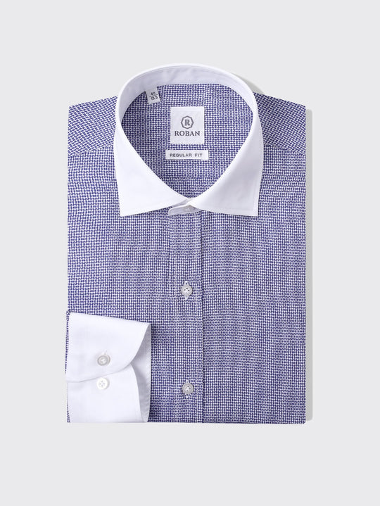 Textured Cotton Regular Fit Shirt - Roban