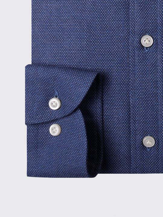 TEXTURED COTTON REGULAR FIT SHIRT - Roban