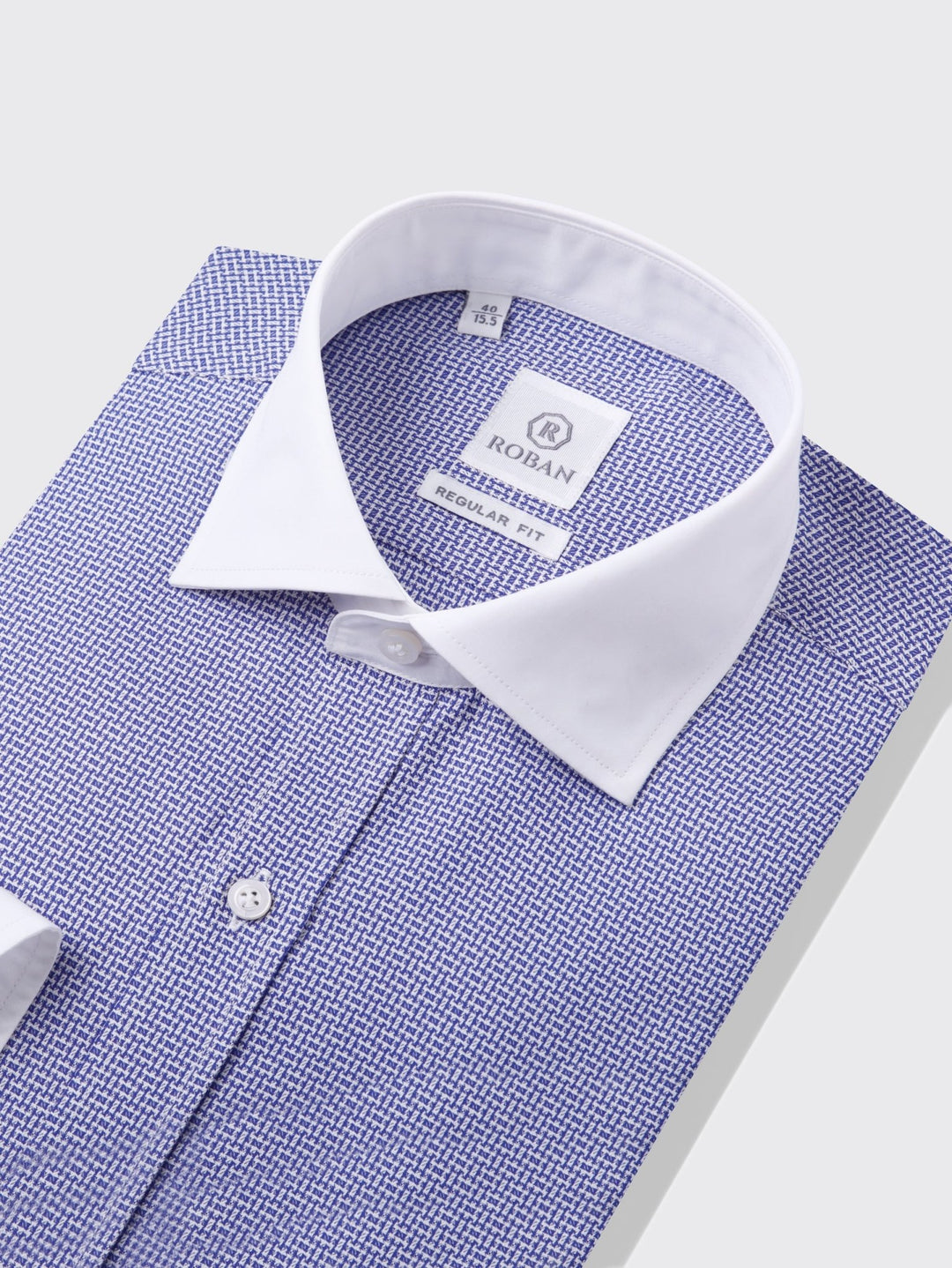 Textured Cotton Regular Fit Shirt - Roban