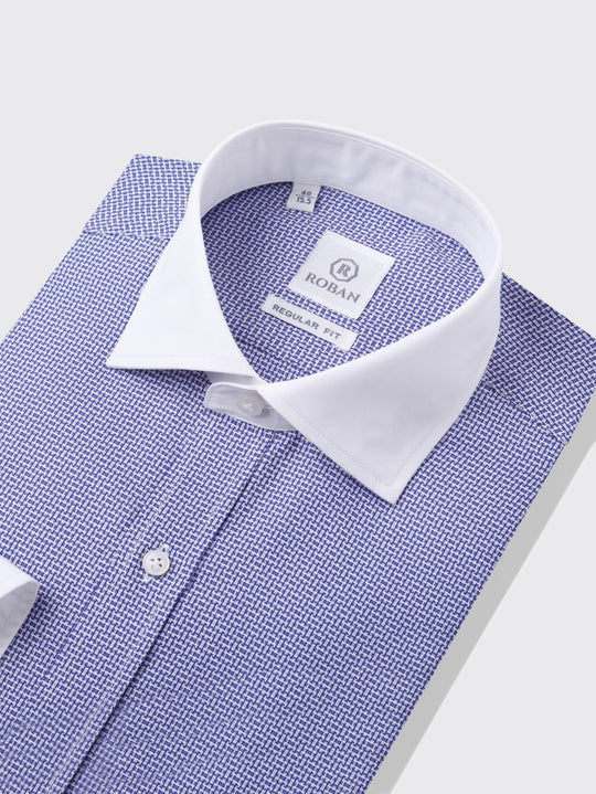 Textured Cotton Regular Fit Shirt - Roban