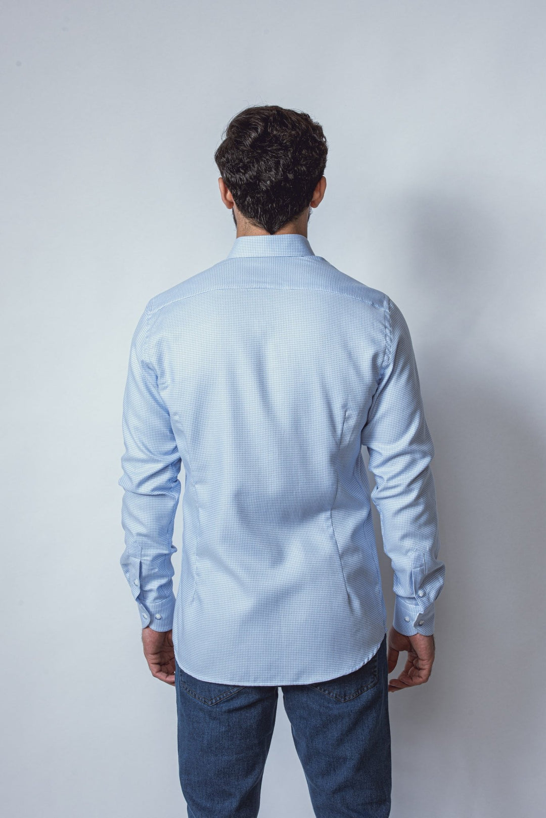 TEXTURED COTTON SLIM FIT SHIRT - Roban