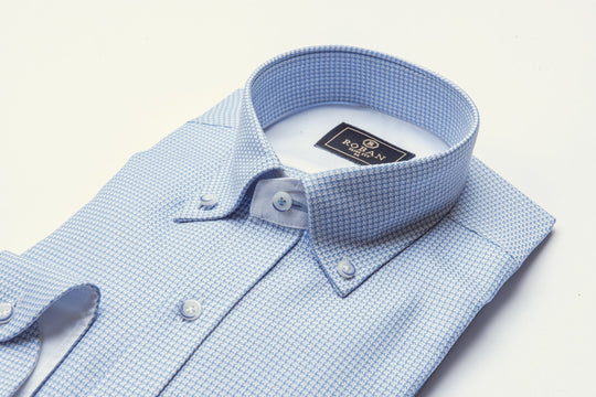 TEXTURED COTTON SLIM FIT SHIRT - Roban