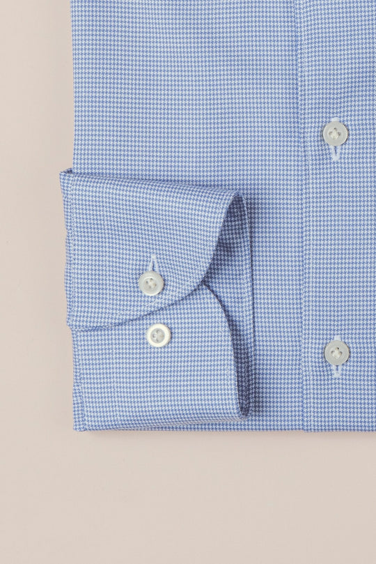 TEXTURED OPEN COLLAR COTTON SHIRT - Roban