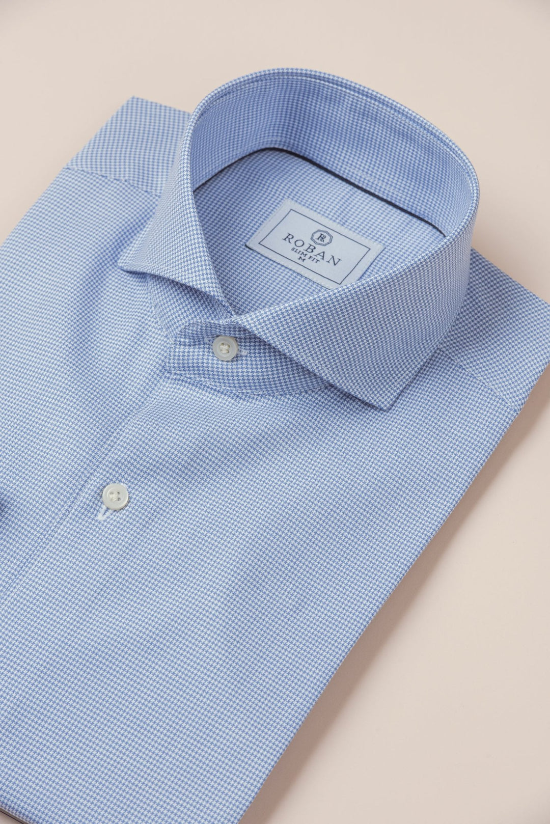 TEXTURED OPEN COLLAR COTTON SHIRT - Roban