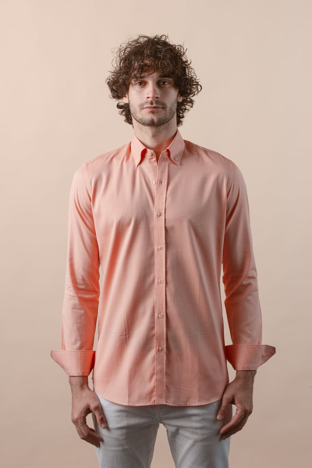 TEXTURED OXFORD SLIM FIT COTTON SHIRT - Roban
