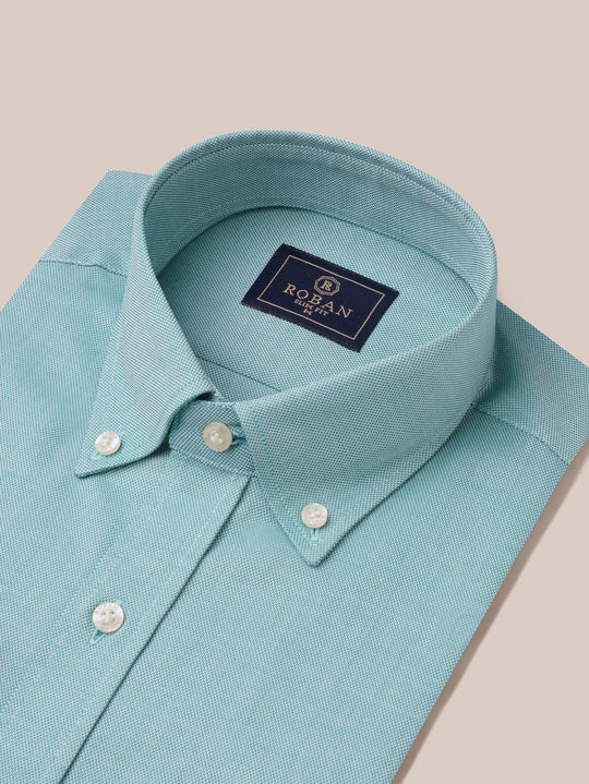 TEXTURED OXFORD SLIM FIT COTTON SHIRT - Roban