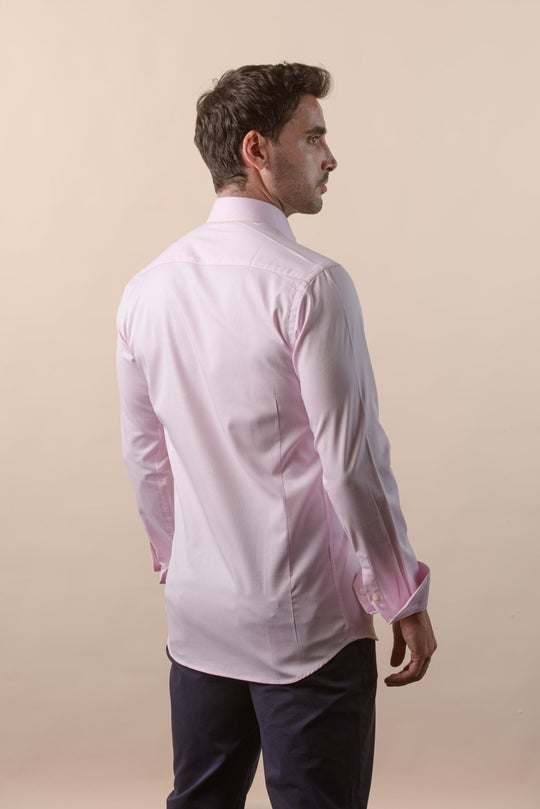 TEXTURED OXFORD SLIM FIT COTTON SHIRT - Roban