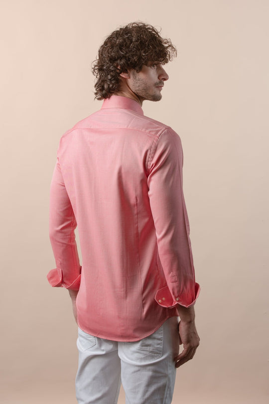 TEXTURED OXFORD SLIM FIT COTTON SHIRT - Roban