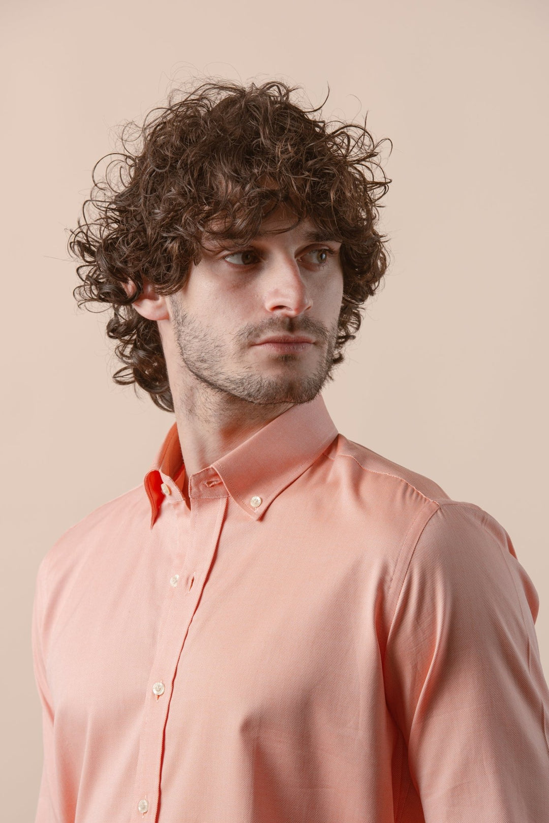 TEXTURED OXFORD SLIM FIT COTTON SHIRT - Roban