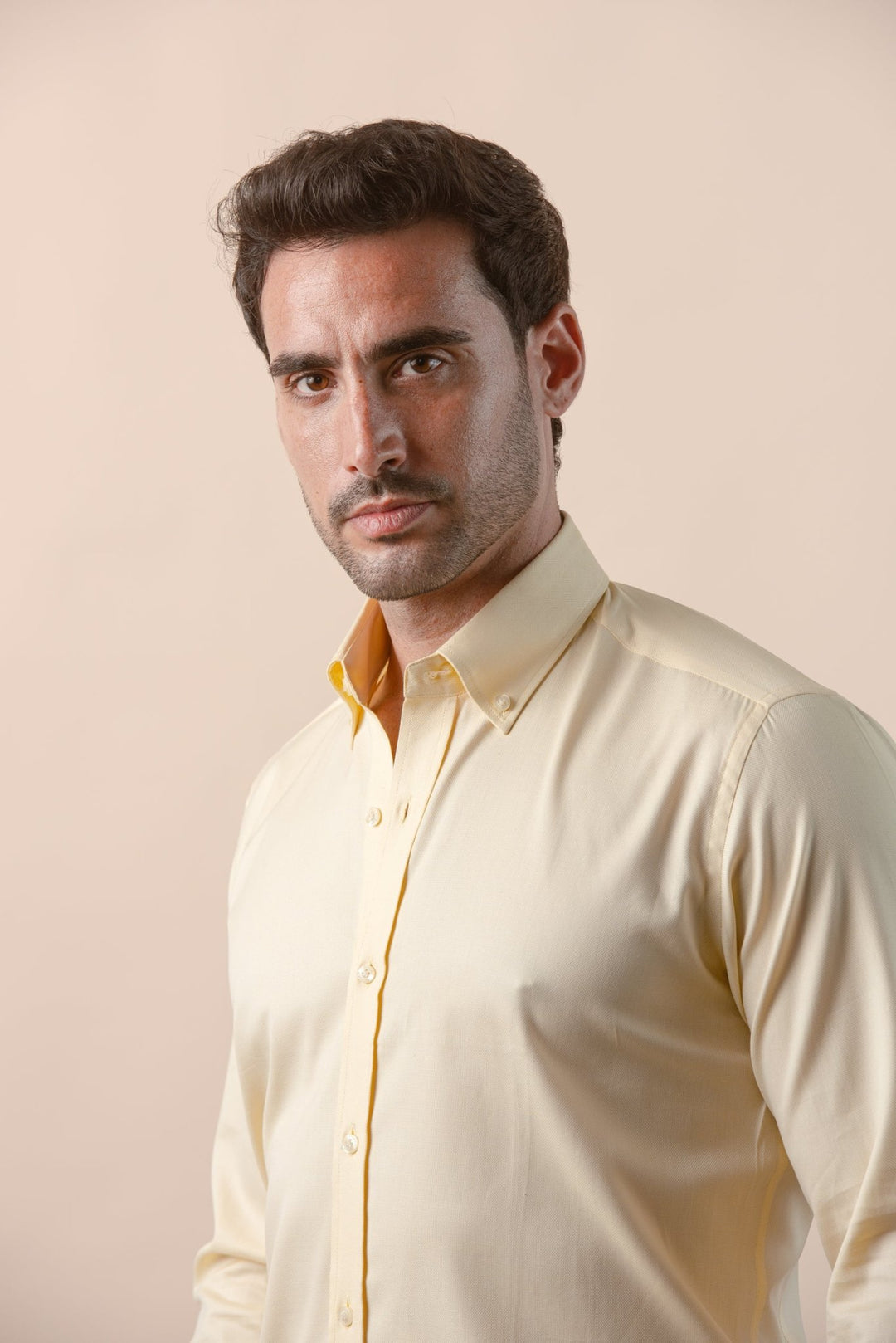 TEXTURED OXFORD SLIM FIT COTTON SHIRT - Roban