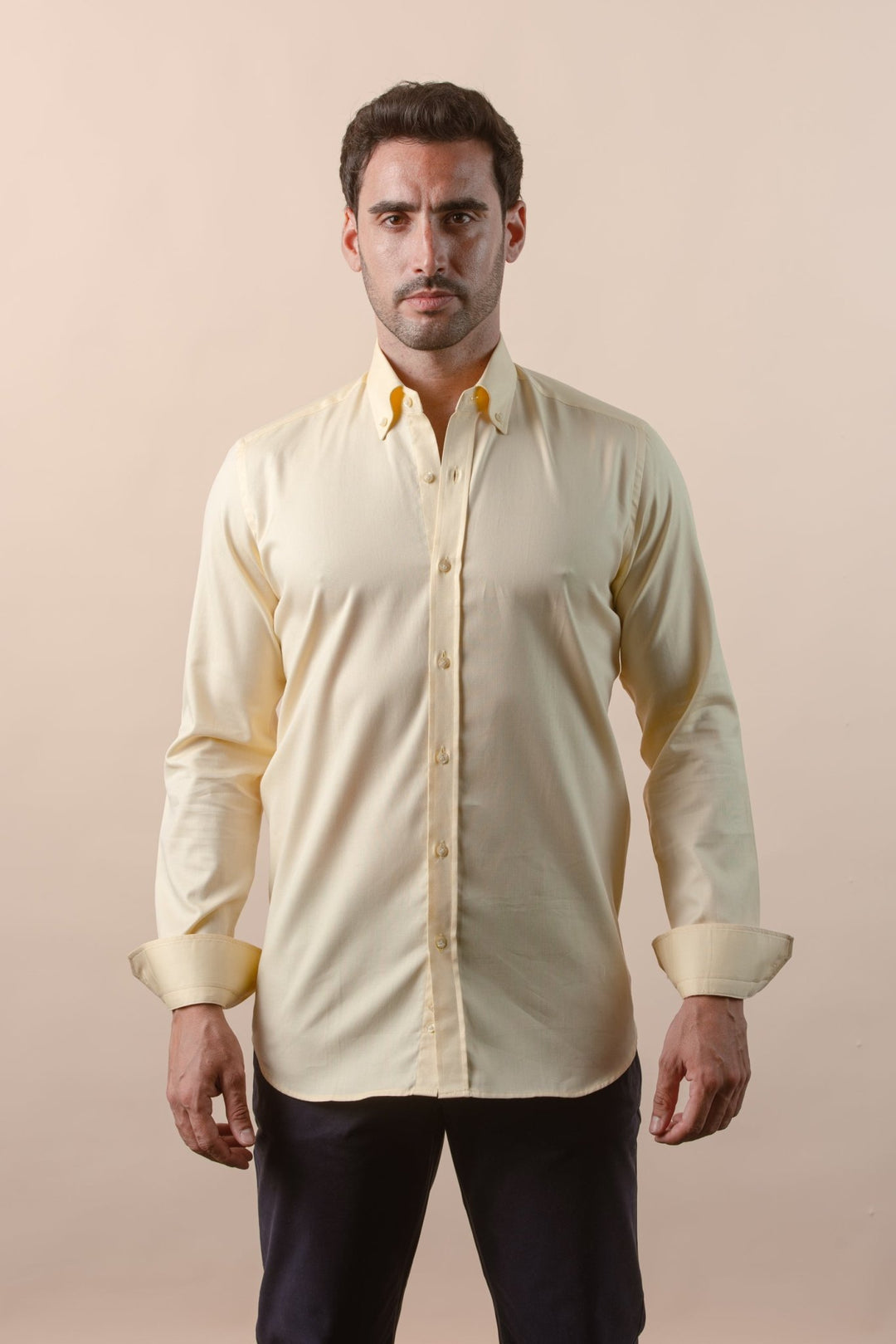 TEXTURED OXFORD SLIM FIT COTTON SHIRT - Roban