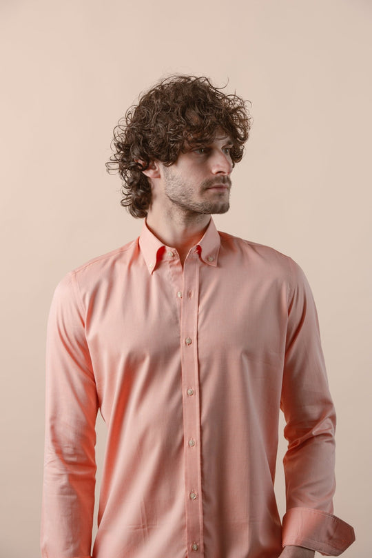 TEXTURED OXFORD SLIM FIT COTTON SHIRT - Roban